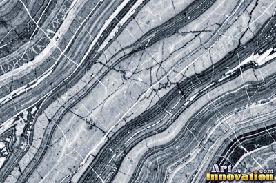 Polished white marble with a few thin gold-like veins