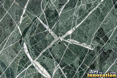 Breccia marble full of angular fragments in pale sea green