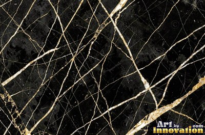 Polished white marble with a few thin gold-like veins