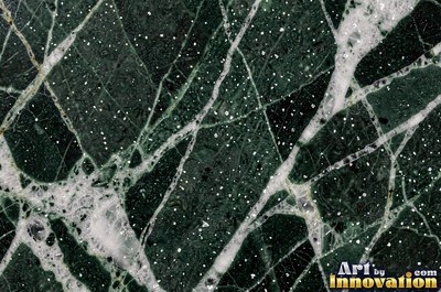 Bold dramatic marble veining in thick sweeping bands of ivory and gold