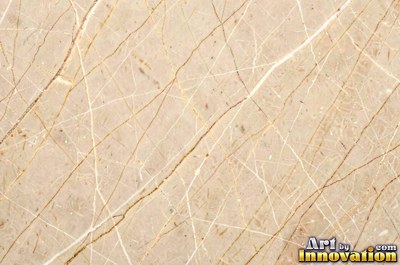 Polished white marble with a few thin gold-like veins