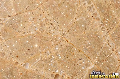 Polished white marble with a few thin gold-like veins
