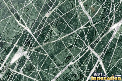 Breccia marble full of angular fragments in pale sea green