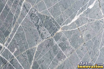 Breccia marble full of angular fragments in pale sea green