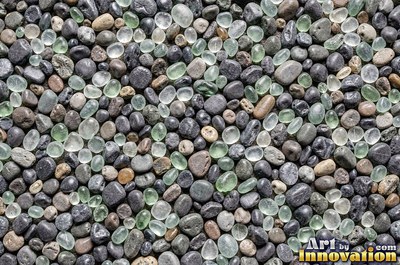 Earthy brown flat stones overlapping across the whole frame