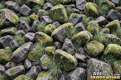 Earthy brown flat stones overlapping across the whole frame