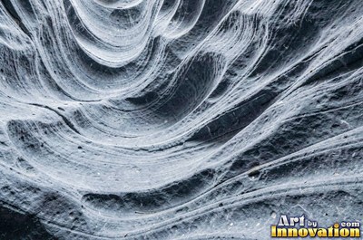 Wind carved sandstone with smooth flowing curves