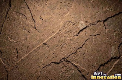 Wind carved sandstone with smooth flowing curves