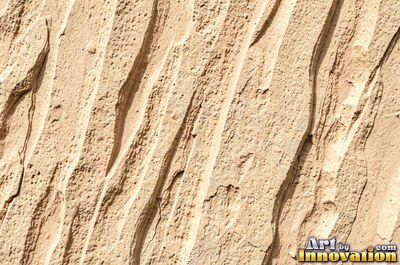 Wind carved sandstone with smooth flowing curves