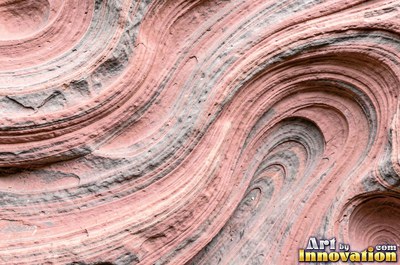 Polished warm beige sandstone showing fine sand grains