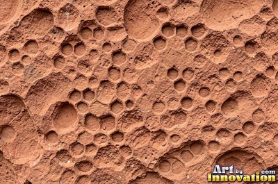 Polished warm beige sandstone showing fine sand grains