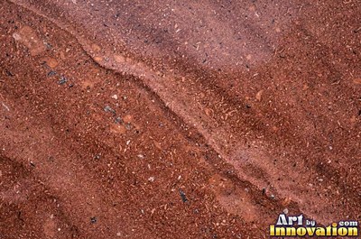 Sandstone with fossil ripple marks across it in sandy tan