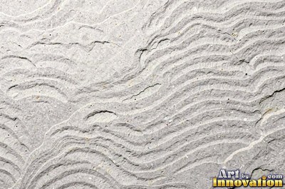 Wind carved sandstone with smooth flowing curves