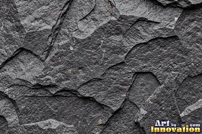 Basalt columns seen end on as a pattern of hexagons