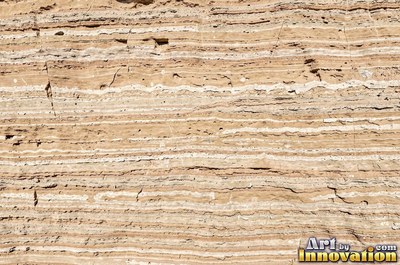 Basalt columns seen end on as a pattern of hexagons