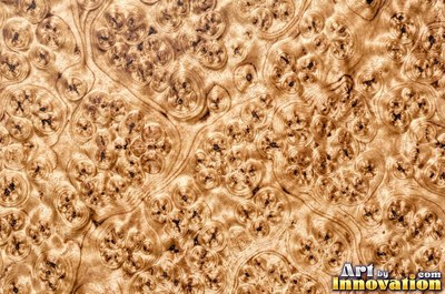 Amboyna style burl with tight curls in reddish mahogany