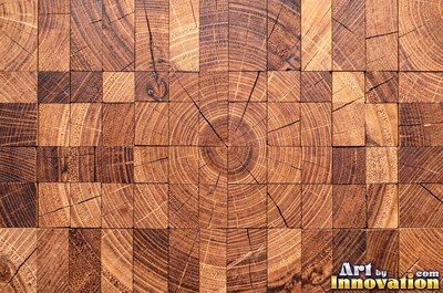 Flowing cathedral grain arches in a planed hardwood board