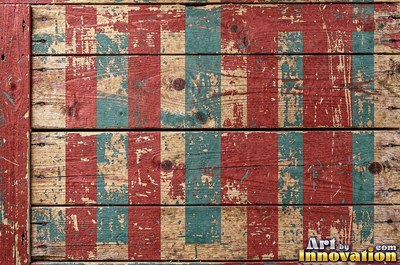 Layers of old royal blue paint sanded back in patches like a map