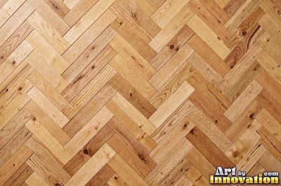 Long deck boards with rounded edges and dark screw heads in neat lines