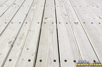 Chevron parquet with the grain alternating direction on every plank