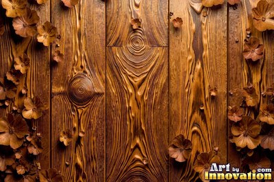 Tall vertical planks of old growth timber in a deep translucent stain