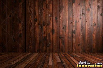 Tall vertical planks of old growth timber in a deep translucent stain