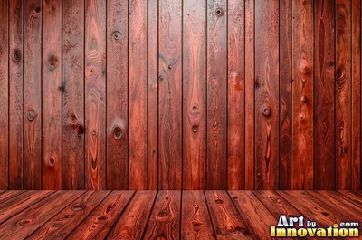 Tall vertical planks of old growth timber in a deep translucent stain