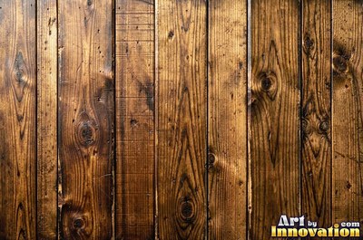 Wide boards in espresso brown stain with hairline checks and nail holes