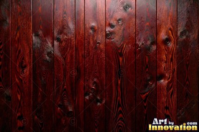 Rough sawn timber boards with faint saw marks under a dark walnut stain
