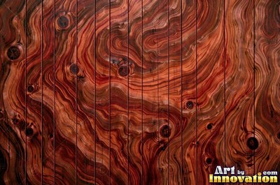 Rough sawn timber boards with faint saw marks under a dark walnut stain