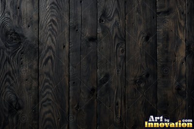 Vertical barn boards in oxblood red stain with every knot showing through