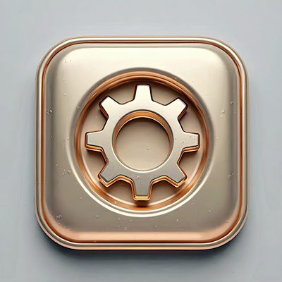 A glass overlay button icon catching a soft highlight