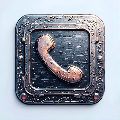A silver metallic icon with beveled edges on a dark ground