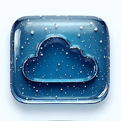 A glass overlay button icon catching a soft highlight