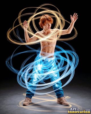 The male form in bold color, light, and motion. Cinematic UHD abstract art.