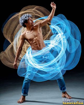 The male form in bold color, light, and motion. Cinematic UHD abstract art.