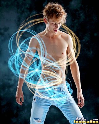 The male form in bold color, light, and motion. Cinematic UHD abstract art.
