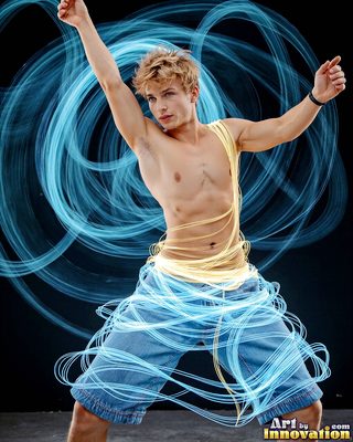 The male form in bold color, light, and motion. Cinematic UHD abstract art.