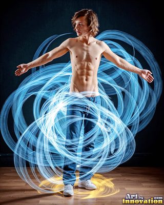 The male form in bold color, light, and motion. Cinematic UHD abstract art.