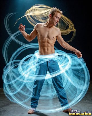 The male form in bold color, light, and motion. Cinematic UHD abstract art.