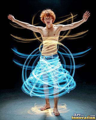 The male form in bold color, light, and motion. Cinematic UHD abstract art.