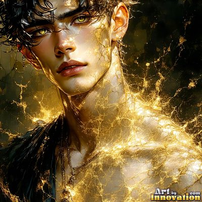 The male form in bold color, light, and motion. Cinematic UHD abstract art.