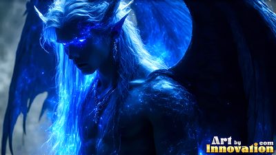 Male angels with luminous wings, holy light, and fallen legend. Cinematic UHD art.