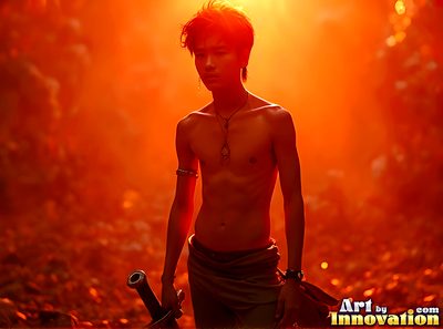 Male angels with luminous wings, holy light, and fallen legend. Cinematic UHD art.