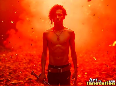 Male angels with luminous wings, holy light, and fallen legend. Cinematic UHD art.