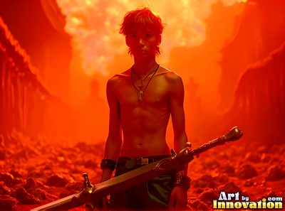Male angels with luminous wings, holy light, and fallen legend. Cinematic UHD art.