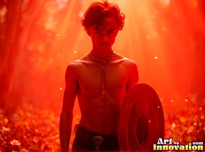 Male angels with luminous wings, holy light, and fallen legend. Cinematic UHD art.