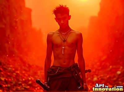 Male angels with luminous wings, holy light, and fallen legend. Cinematic UHD art.