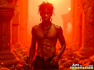 Male angels with luminous wings, holy light, and fallen legend. Cinematic UHD art.