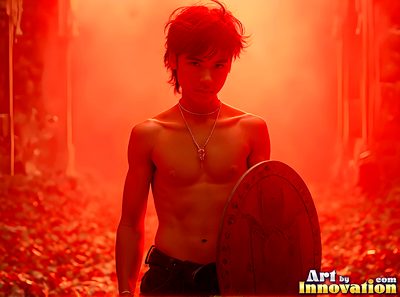Male angels with luminous wings, holy light, and fallen legend. Cinematic UHD art.